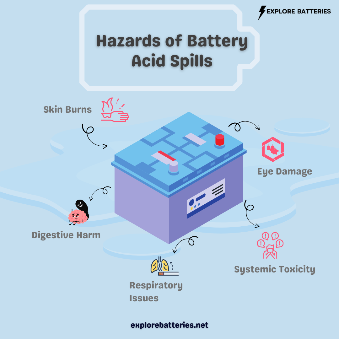 Health hazards of battery acid spills