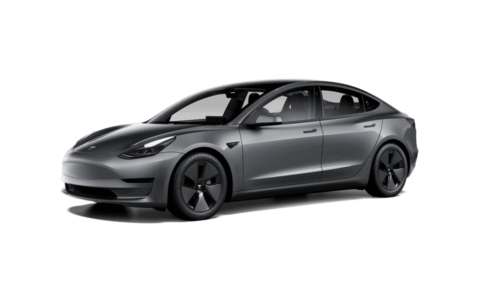 black colored tesla car