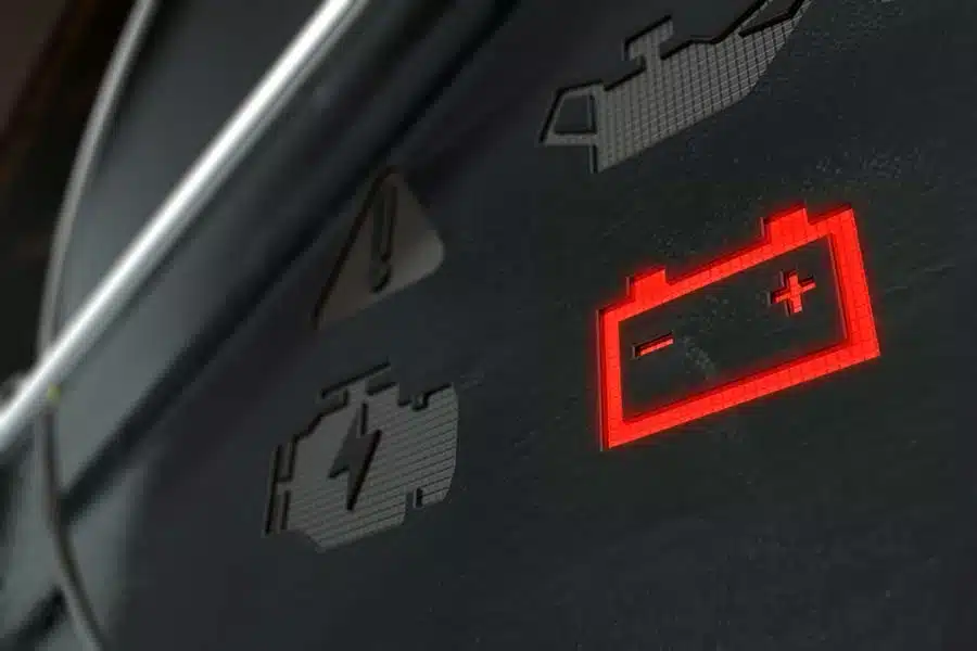 dashboard battery light on