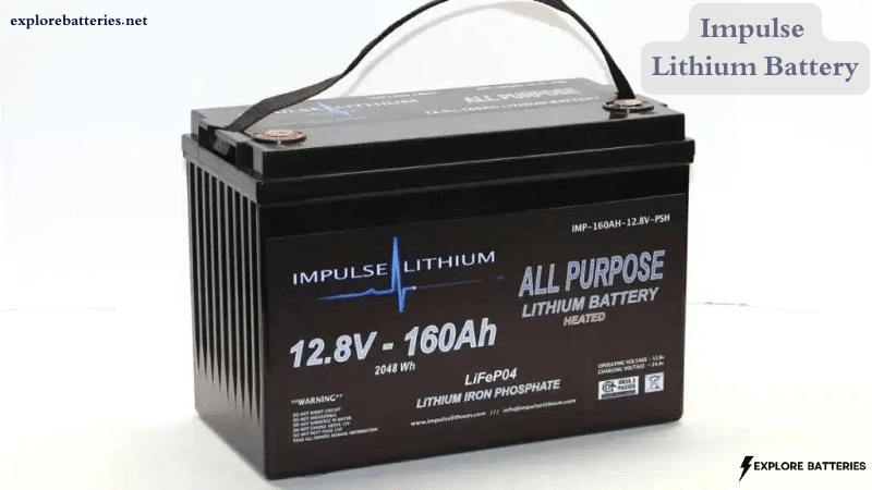 Zoomed view of impulse lithium battery