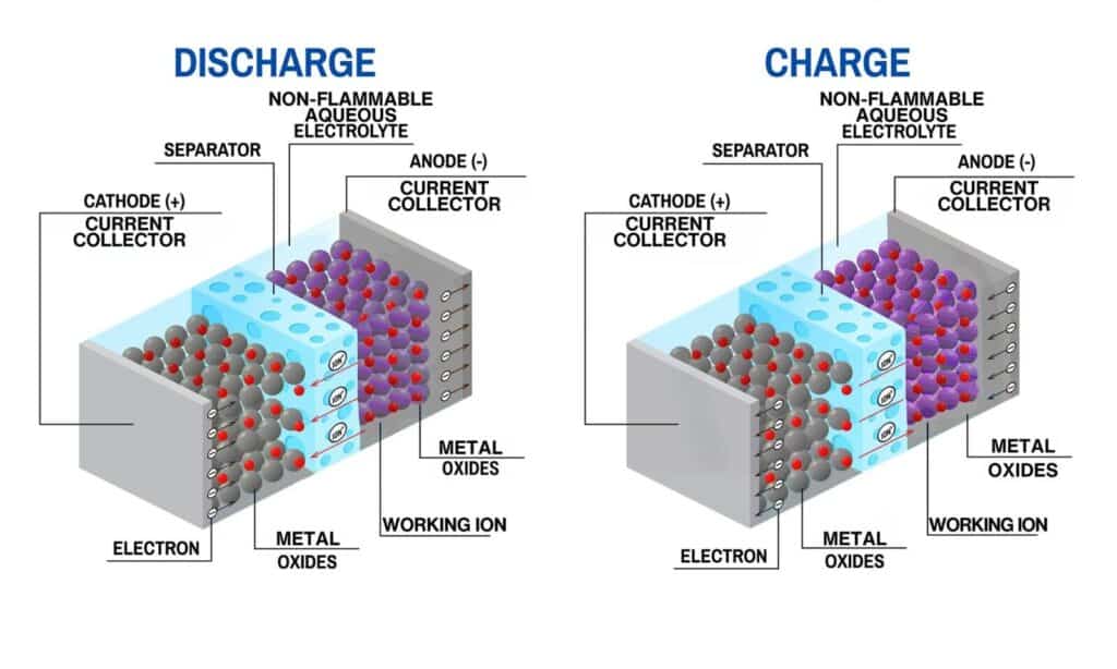 wokring of lihtium ion batteries hsown in graphical illustration