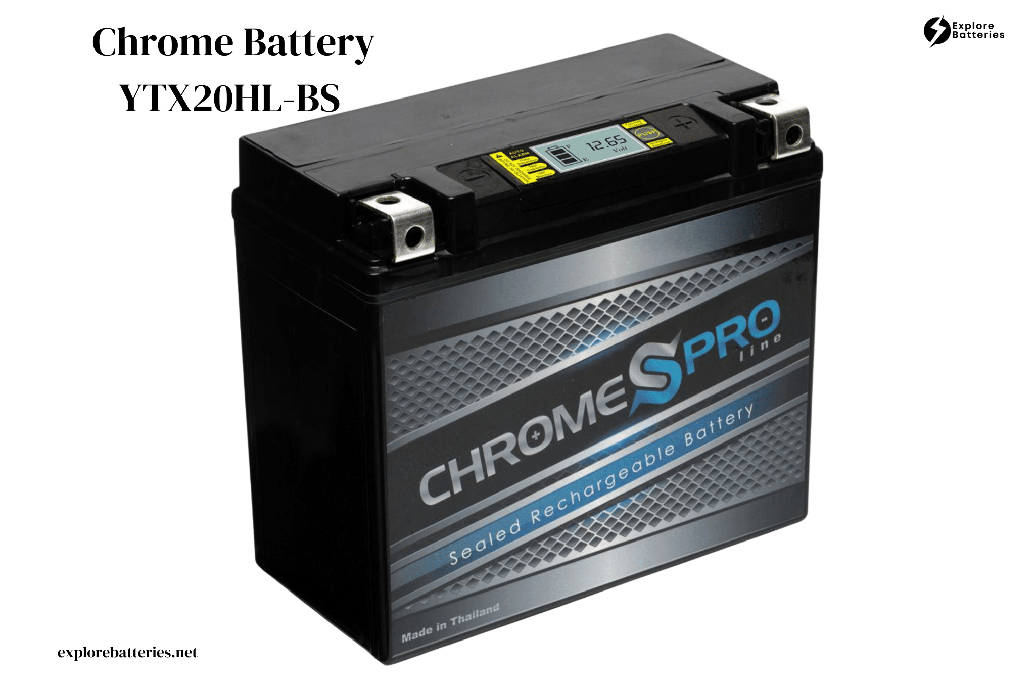 Chrome Battery YTX HL BS 