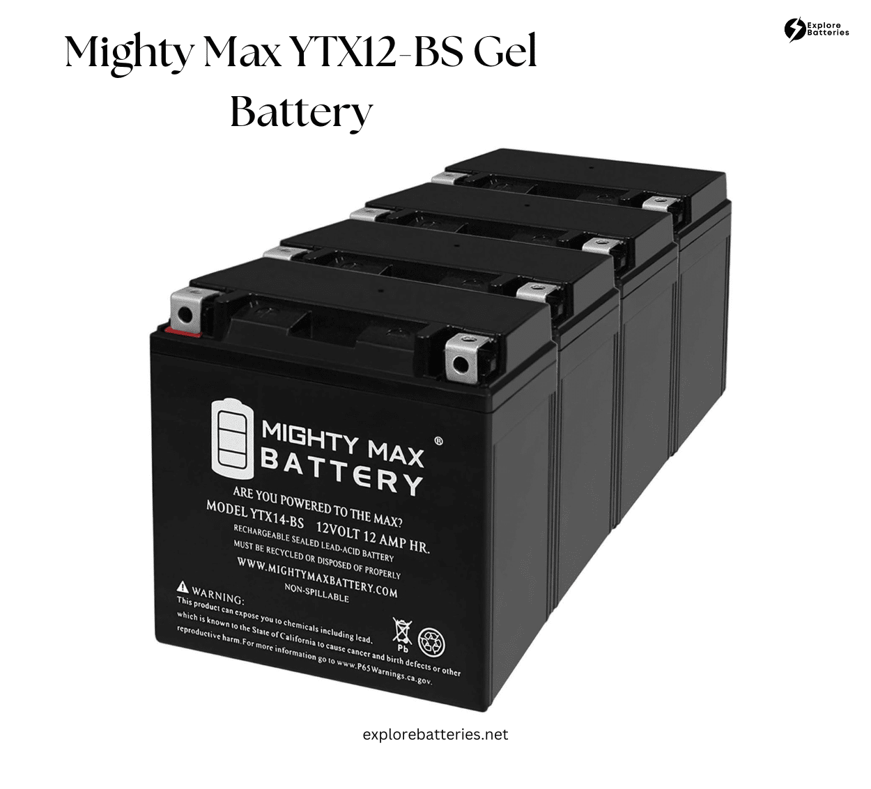 Mighty Max YTX BS Gel Battery