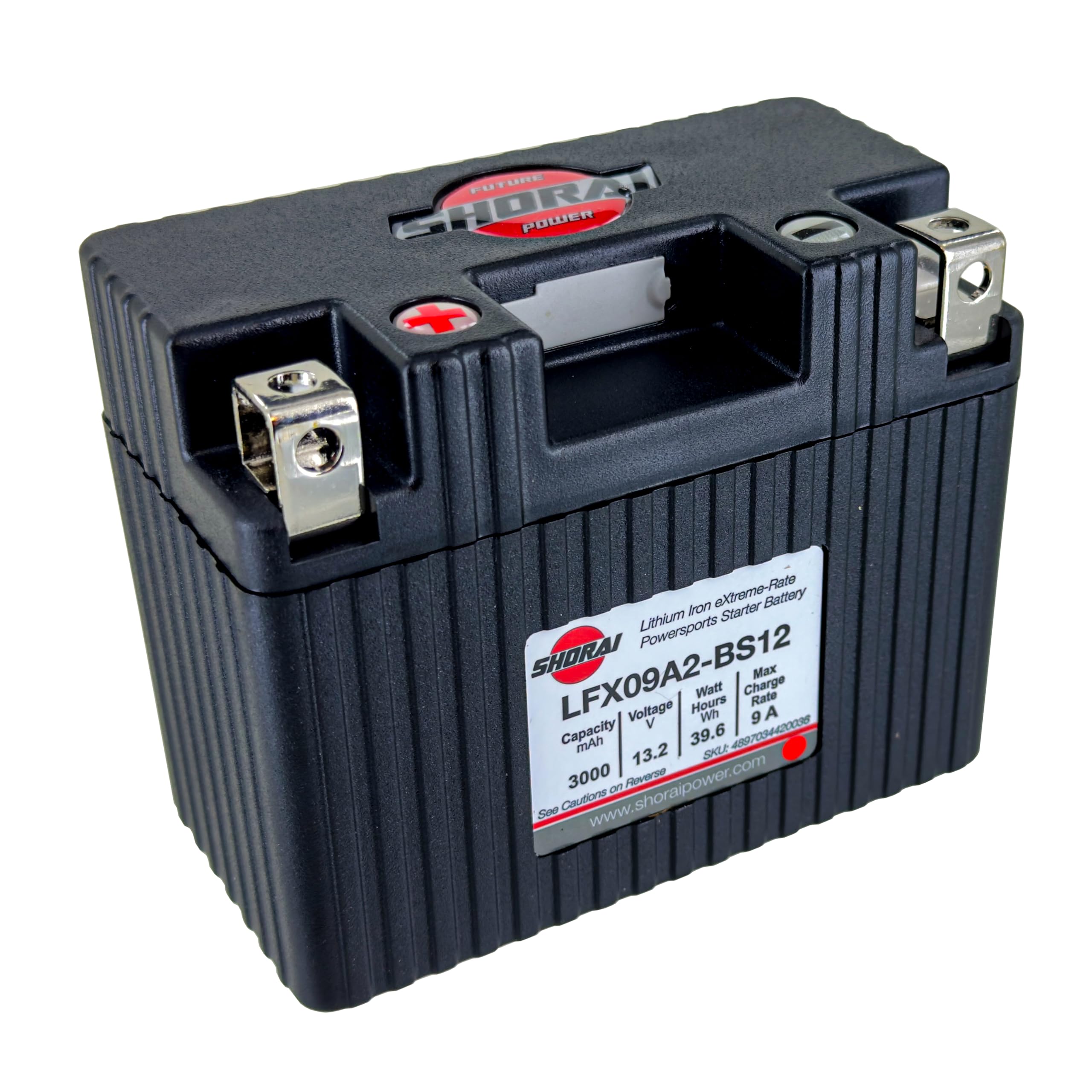 shorai ATV battery in black body 