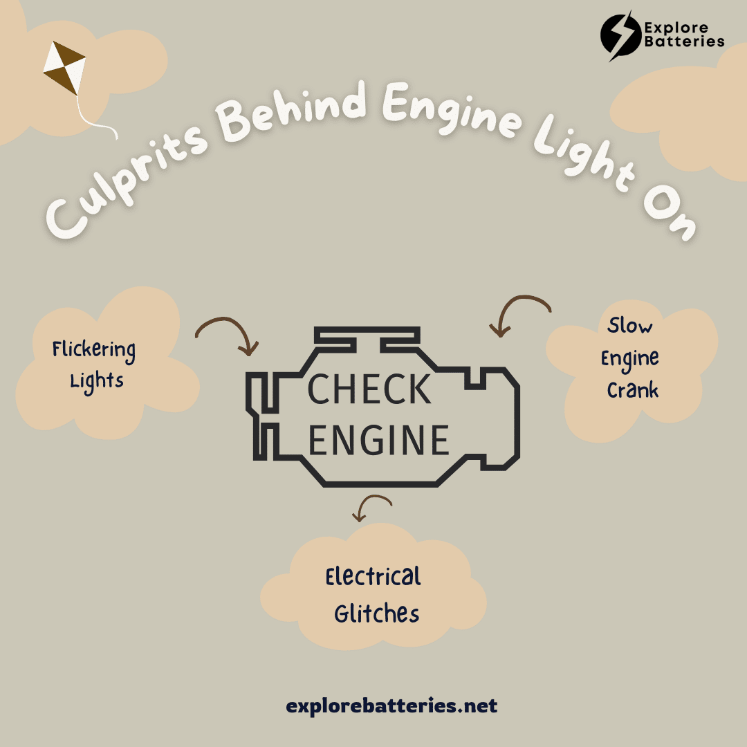 Culprits Behind Engine Light On Infographic